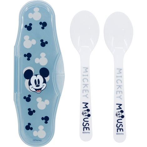 STOR Set due cucchiai Bambini Mickey Mouse in plastica senza BPA lavabili (1/5)