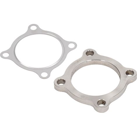 Bride de descente d'échappement turbo à 4 boulons, diamètre intérieur 2,5 pouces, avec joint, en acier inoxydable 304, compatible avec les turbos T3, 50AR, T3, T4 et GT35. (1/5)