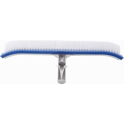 Brosse Pour Piscine - 45 Cm - Tête En Plastique Résistant Et Connecteur En Aluminium - Pour Fonds Et Parois Carrelées - Compatible Avec Perche Télescopique - 1 Pièce