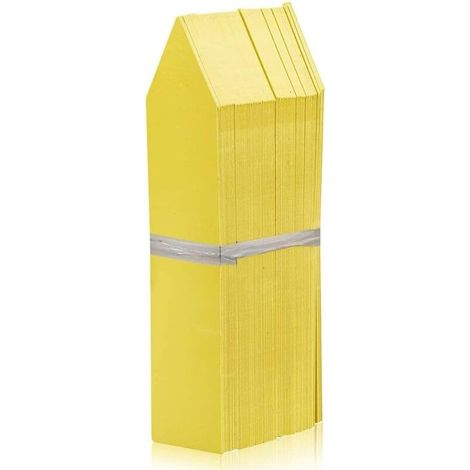 1 Satz mit 100 (gelben) Pflanzenetiketten aus Kunststoff, 10,2 cm (1/5)