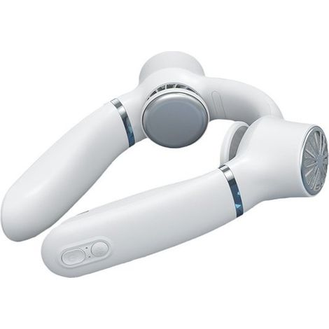 Ventilador de cuello portátil con tres velocidades de viento ajustables, pequeño y ligero, adecuado para usar en casa, en la oficina y de viaje. (1/5)