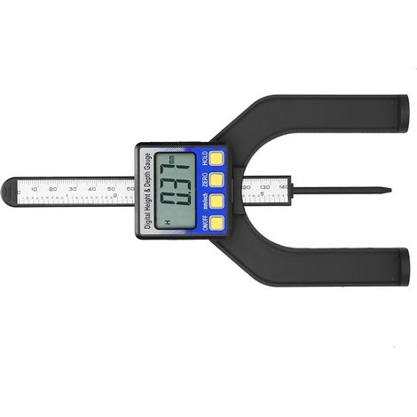 Règle de précision numérique pour la hauteur, l'ouverture et la profondeur (0-80 mm) avec base magnétique (1/5)