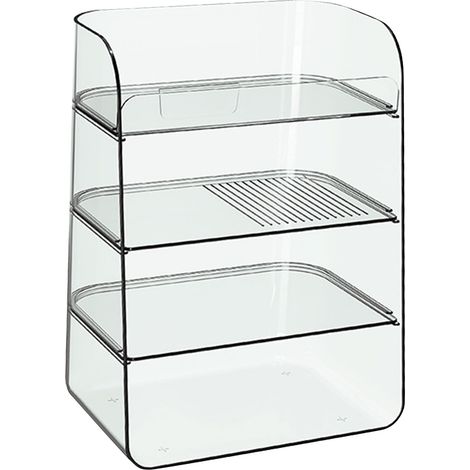 Étagère de maquillage élégante à plusieurs niveaux, organisateur transparent pour salle de bain ou chambre (1/5)
