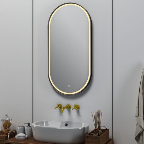 Berlin Tunable LED Mirror - 400 x 800 x 32mm IP44 Rated Diffused Border Dimmable Demister (1/3)