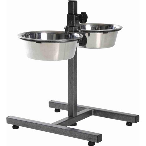 Trixie Soporte Ajustable Plateado para Comederos de Perro