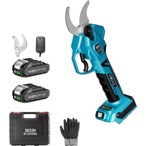 Tijeras eléctricas inalámbricas, potentes para cortar, modos ajustables, con 2 baterías de 2,0 Ah. (1/2)