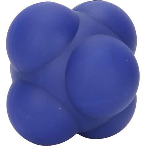Balle de réaction rebondissante en silicone, balle d'entraînement portable pour la coordination œil-main et la vitesse des réflexes (bleu cobalt) (1/5)