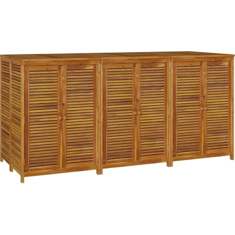 Cofre de almacenaje para muebles de jardín 210 x 87 x 104 cm madera maciza de acacia 020013021