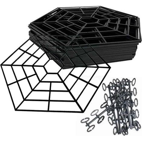 Filet de protection pour bassin - à motif diamant - résistant aux UV - flottant - lot de 20 (1/5)