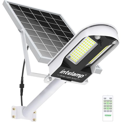 12500mAh 3000lm Projecteur Solaire, 4 Modes avec Télécommande Lampe Solaire Extérieure IP65 Étanche, Double Capteurs, Éclairage Solaire pour Garage, Rue Cour (1/5)