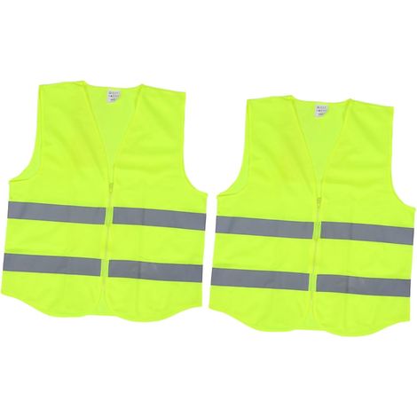 Construction Reflective Traffic Safety Zipper Green Ideal Units Vest