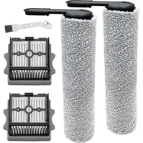Ersatzteile, die mit dem Nass- und Trockensauger Floor One Stretch S6 kompatibel sind: rotierende Bürsten und HEPA-Filter. (1/4)