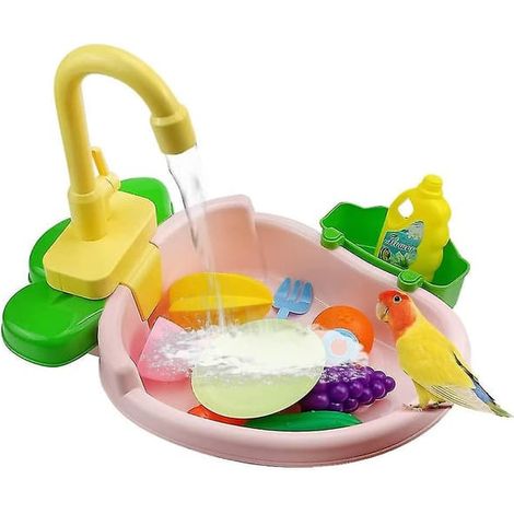 Bain d'oiseaux automatique avec robinet intégré, accessoire d'hygiène pour le bain et l'entretien quotidien de la cage.-AquaForge (1/5)