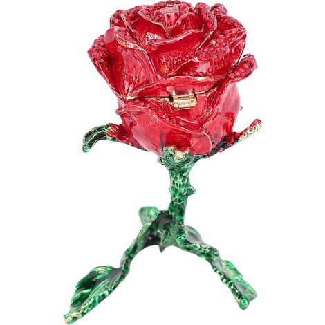 Boîte à Bijoux en Rose en émail, Alliage en Alliage de Zinc (1/5)