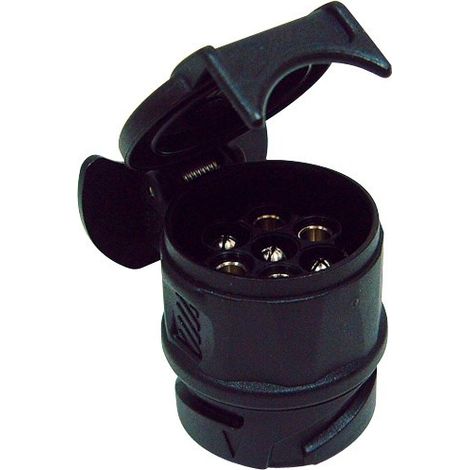 Maxter – Adaptateur compact 13/7 plots – Fiche 13 plots aiguilles – Fiche femelle 7 plots – Corps en plastique monobloc durable