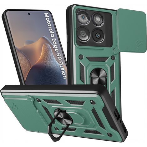 Custodia rinforzata per Motorola Edge 60 / 60 Fusion, CamShield Slide, verde (1/5)