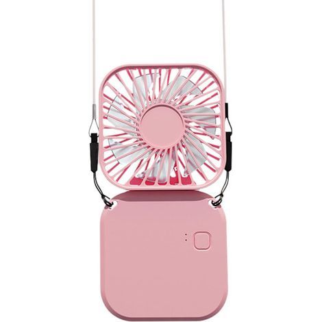 Mini ventilateur portable, ventilateur portable rechargeable par USB, ventilateur électrique pliable à 3 vitesses, mini ventilateur de bureau personnel (rose)-AquaForge