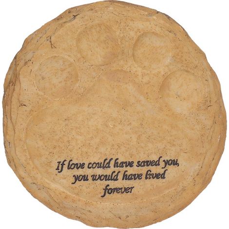 statue jardin exterieur-Pierre tombale pour animal en résine durable – Mémorial pour chat, chien et animaux de compagnie, gravure personnalisée disponible (21 cm, 1 pièce) (1/5)