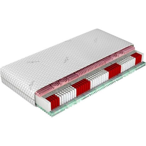 Matelas Grand Multi , Avec ressorts (Multipocket), Feutre, Propriétés orthopédiques, Mousse de polyuréthane, Respirant, À deux côtés, 7 matelas à 7 zones de dureté, Polyuréthane mousse à froid hr (1/2)