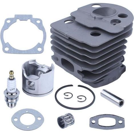DBBEGK Cylindre de 46 mm pour Husqvarna 51 55 Rancher Remplace pour 503609171 503609172 avec kit de silencieux de broche à aiguille