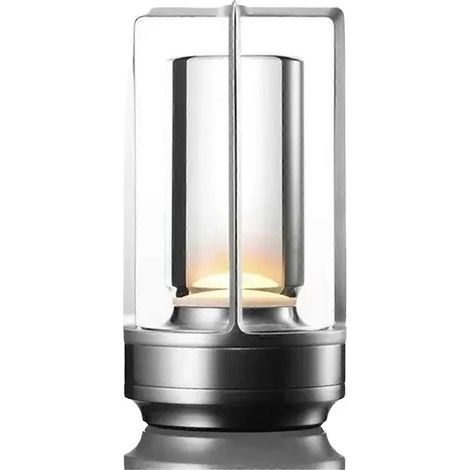 Lampe de chevet LED argentée avec protection oculaire Advanced Sense pour la chambre à coucher (1/5)