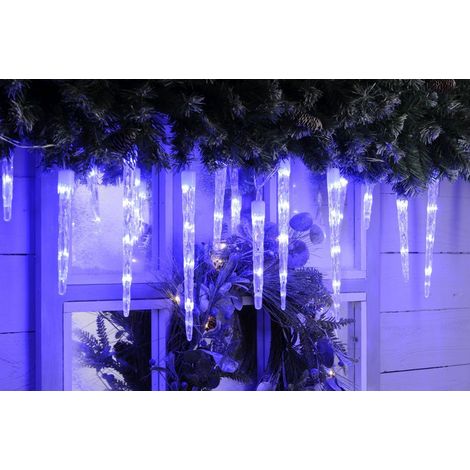 24 colour changing icicle lights white to blue (1/2)