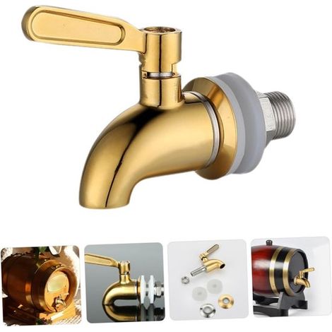 Dispensador de bebidas, dispensador de bebidas, 1 pieza, grifo dispensador de agua, grifo dispensador de bebidas, dispensadores de limonada, Oro (1/5)