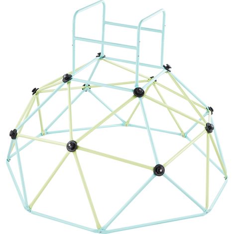 Mophorn Struttura geometrica a cupola per arrampicata, diametro 183 cm, capacità di carico 270 kg, ideale per bambini dai 3 ai 10 anni, attrezzatura da gioco per giardino all'aperto, blu e verde