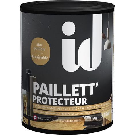 Protecteur paillett' 750ml – Finition mate pailletée – Pour bois dur et teck – Résistant à l'eau et aux taches – Id Paris