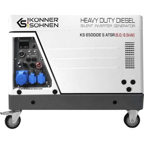 Diesel Inverter Stromerzeuger Könner & Söhnen KS 6500iDE S ATSR, 6.5 kW, Elektrostart, ATS-Anschluss, Leise (1/5)