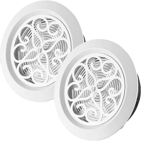 Decorative round ventilation grille in 2 parts with integrated screen - adjustable outlet for walls and ceilings - 200 mm (1/5)