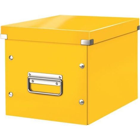 Boîte de rangement carton Leitz Click & Store Wow Cube Format L jaune