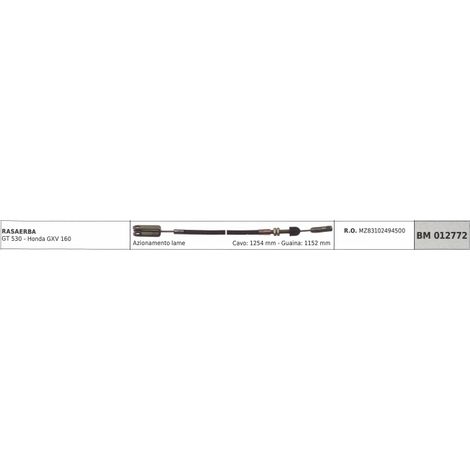 HONDA GT530 - GXV160 cable transmisión cuchilla segadora 1254 mm cable funda 1152 mm