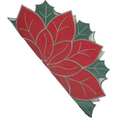 Set de table décoratif de Noël, lot de 2, rouge, pour la maison (1/5)