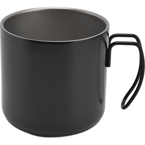 Tasse À Eau - Acier Inoxydable - 350 ml - Poignée Intégrée - Sans Couvercle - Noir - Pour Maison Bureau Restaurant Camping (1/5)