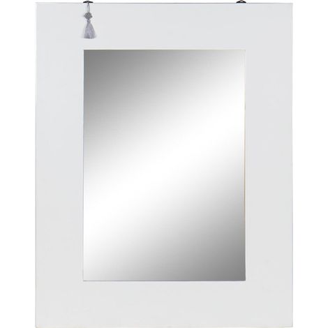 Miroir élégance orientale blanche chic et raffinée - Blanc argenté doux (1/3)