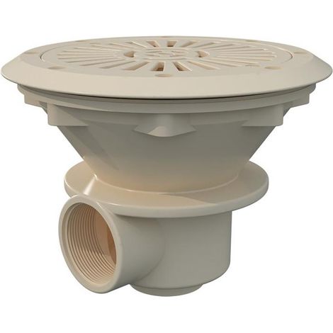 Sumidero AstralPool Ø210 beige para piscina prefabricada salida lateral 2" (1/2)