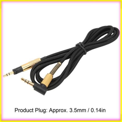 Câble pour Casque Audio, Fil pour HD4.30 HD4.40BT HD4.50BTNC avec Fil de Cuivre OFC, Prise 3.5mm, Longueur 1.2m, Noir (1/4)