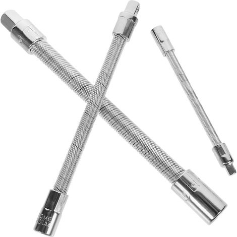 Rallonge de Douille Flexible en Acier 3 Pièces Tige Souple et Connexion pour Travaux Automobiles et Projets Bricolage (1/5)