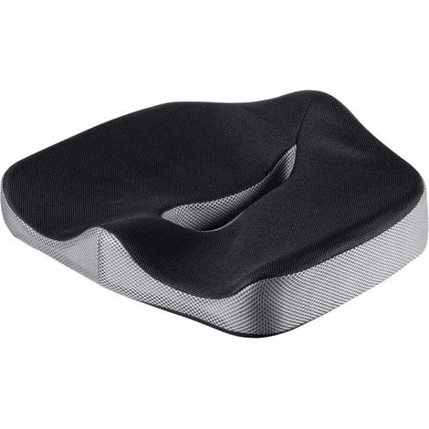 Cuscino di seduta dalla forma ergonomica, anello di seduta a forma di O, cuscino di seduta in schiuma viscoelastica con funzione memory foam (Nero/Grigio)