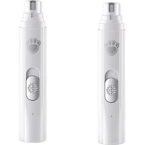 2 limes à ongles électriques - USBCharge -lime diamant -sans fil -Avec des lumières -Blanc (1/5)