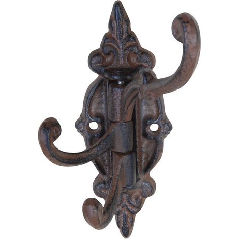 Esschert Design Girevole Hook Parete Brown Antique 14,2 X 5,7 X 9,3 Cm