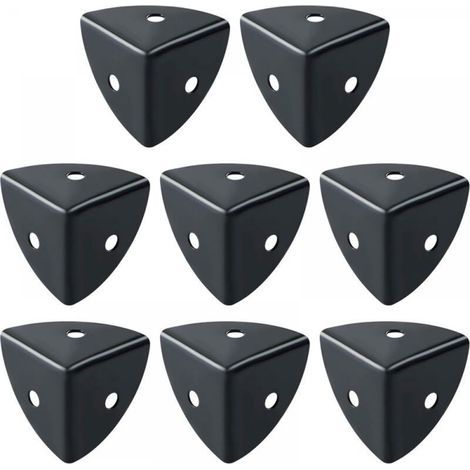 Protection Coin de Table 8 Pcs Meuble d'Angle Corniere Aluminium Noir Convient pour Protection des Meubles, Décoration, Anti-Collision et Anti-Casse (1/4)