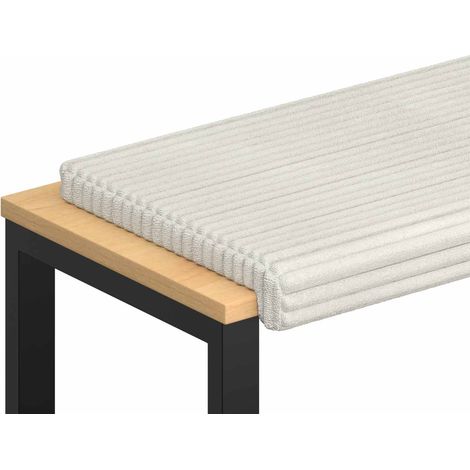 Maison Exclusive - Cuscino per panchina Corduroy Morbido Crema Profondità 35 cm (1/5)