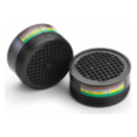 Lot de 2 cartouches filtrantes UNIVERSEL avec fixation à vis pour notre masque DMPRUSF-01 - Norme EN141 - EN143 - EN14387