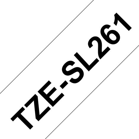 Cinta Laminada para Rotuladoras Brother TZESL261 Blanco Negro (1 unidad)