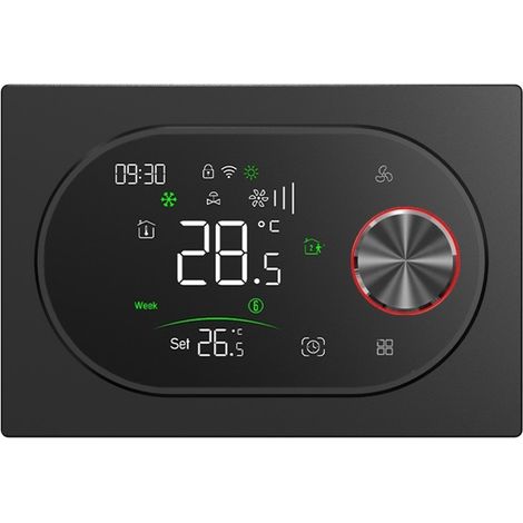 Termostato Smart WiFi con Sonda Beca BAC-9000MLWE-FAN Expert4house Edition Nero