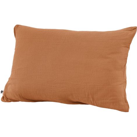 Taie d’Oreiller 50 x 70 cm – Double Gaze de Coton – Gaïa Abricot