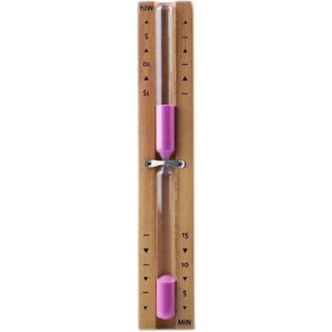 15 Minutes Sablier Sauna, Sablier Sauna Sable Minutes Rotatif en Bois avec Horloge en Verre et Sables Roses