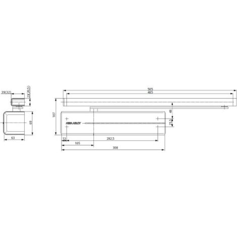 Ferme-porte complet type DC 340 avec bras à glissière coloris argent - VACHETTE (1/2)